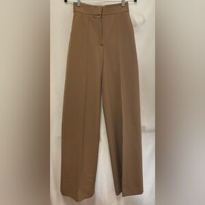 Sara Battaglia Camel Brown High-Waist Trousers